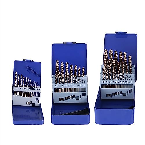 hasmi 13/19/25PCS HSS M35 Kobalt Bohrer for Metall Edelstahl Holz Bohren Bits Set 1~13mm Power Werkzeuge Zubehör (Color : 25PCS(1-13mm)) von hasmi