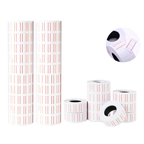 Hatisan 30 Rollen 15000 Stück Etikettenpapier für Mx-5500 Preisauszeichner, Super Sticky Tag Etiketten (30 Rollen 15000 Etiketten) von hatisan