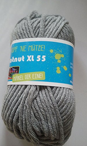 Hatnut XL 55 / Farbe 95 - grau (Wolle) von Prolana