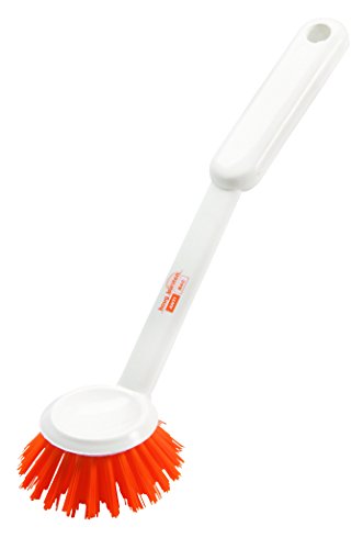 haug bürsten - Anti Bac Stielbürste mit kurzem Griff - Antibakteriell - Farbe: Weiß mit orangen Borsten - Größe: 260 x 72 x 35 mm - Made in Germany haug bürsten - Anti Bac Stielbürste mit kurzem Griff - Antibakteriell - Farbe: Weiß mit orangen Borsten - Größe: 260 x 72 x 35 mm - Made in Germany von haug bürsten