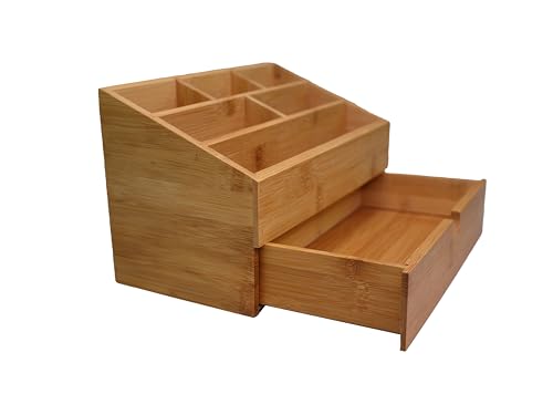 hausleben Schreibtisch Organizer aus nachhaltigem Bambus | 6 Fächer | mit Schublade | Schreibtischablage | Stiftebox | Büro hausleben Schreibtisch Organizer aus nachhaltigem Bambus | 6 Fächer | mit Schublade | Schreibtischablage | Stiftebox | Büro von hausleben