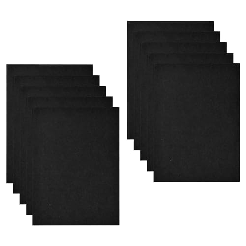 10 Stück Ordner mit Tasche A4, Kraft Dokumentenmappe, Präsentationsmappe Angebotsmappe A4 Papier, Pappordner Papierkram Organizer, Kraftpapier Mappe Aktenordner für Büro Schule Zuhause (Schwarz) von heavenlife