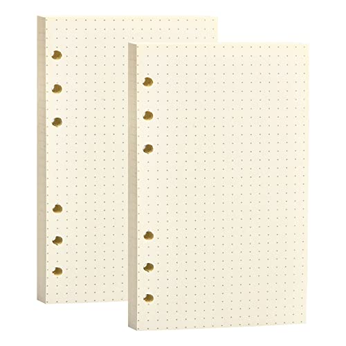 2 Pack 160 Blätter A5 Nachfüllbar Papier, Ringbucheinlagen A5 Dotted, 6 Löcher Refill Paper A5, Papier Gelocht für Notizbuch, Planer, Tagebuch, Reisetagebuch, Malere, Organizer, 100gsm (160 Blatt) 2 Pack 160 Blätter A5 Nachfüllbar Papier, Ringbucheinlagen A5 Dotted, 6 Löcher Refill Paper A5, Papier Gelocht für Notizbuch, Planer, Tagebuch, Reisetagebuch, Malere, Organizer, 100gsm (160 Blatt) von heavenlife