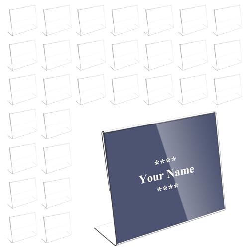 30Pcs Acryl Etikettenhalter, Etikettenträger 7x4cm, Preisschilder Aufsteller Tischaufsteller Dachform, Schräg Visitenkarten Display, Namenskarten Halter für Büro Bäckereien Geschäft Supermarkt (C) 30Pcs Acryl Etikettenhalter, Etikettenträger 7x4cm, Preisschilder Aufsteller Tischaufsteller Dachform, Schräg Visitenkarten Display, Namenskarten Halter für Büro Bäckereien Geschäft Supermarkt (C) von heavenlife