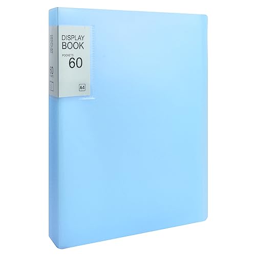 Sichtbuch PP A4 mit Klarsichthüllen 60 Taschen, A4 Präsentationsmappe, A4-Präsentationsbuch mit Transparenten Hüllen, Sichtmappe Präsentationsordner für Notenblätter Berichte Broschüren (Blau) Sichtbuch PP A4 mit Klarsichthüllen 60 Taschen, A4 Präsentationsmappe, A4-Präsentationsbuch mit Transparenten Hüllen, Sichtmappe Präsentationsordner für Notenblätter Berichte Broschüren (Blau) von heavenlife