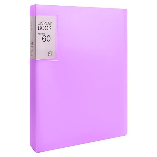 Sichtbuch PP A4 mit Klarsichthüllen 60 Taschen, a4 Präsentationsmappe, A4-Präsentationsbuch mit Transparenten Hüllen, Sichtmappe Präsentationsordner für Notenblätter Berichte Broschüren (Lila) Sichtbuch PP A4 mit Klarsichthüllen 60 Taschen, a4 Präsentationsmappe, A4-Präsentationsbuch mit Transparenten Hüllen, Sichtmappe Präsentationsordner für Notenblätter Berichte Broschüren (Lila) von heavenlife