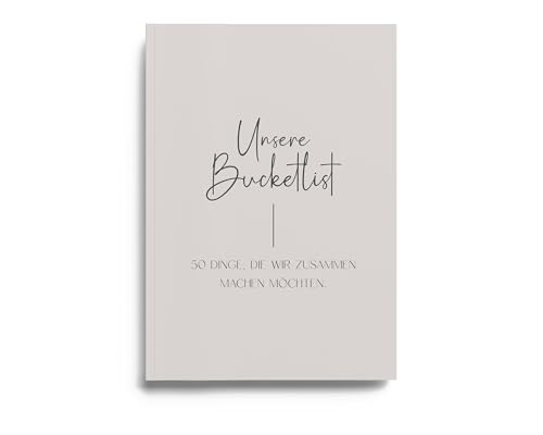 Bucket List Buch für Paare, DIN A5, 52 Seiten, 50 Abenteuer zum Ausfüllen, Softcover mit Fadenheftung von heeaven