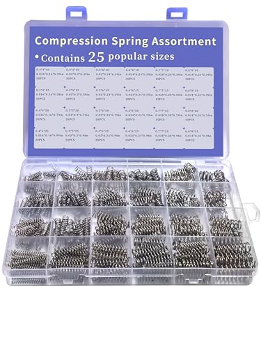 420 Stück Druckfedern Edelstahl-Sortiment – 24 Größen für Modellbau, Mechanik & DIY mit Sortierbox | Edelstahl-Federn 420 Stück Druckfedern Edelstahl-Sortiment – 24 Größen für Modellbau, Mechanik & DIY mit Sortierbox | Edelstahl-Federn von heekin