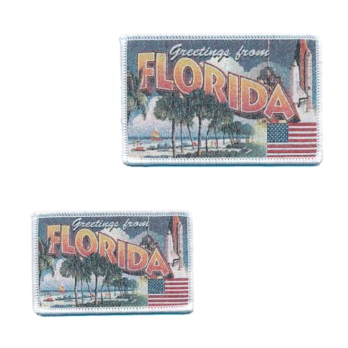 2 Florida Tallahassee Retro Nostalgie Patches USA Edel Aufnäher Aufbügler 0746 von hegibaer