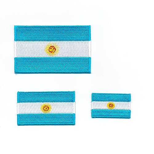 3 Argentinien Buenos Aires Südamerika Flaggen Flags Aufnäher Aufbügler Set 0946 von hegibaer