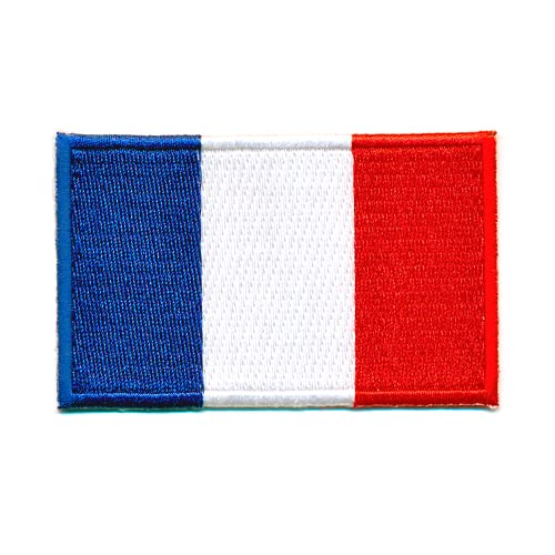 30 x 20 mm Frankreich Flagge Paris France Flag Lyon Aufnäher Aufbügler 0910 Mini von hegibaer