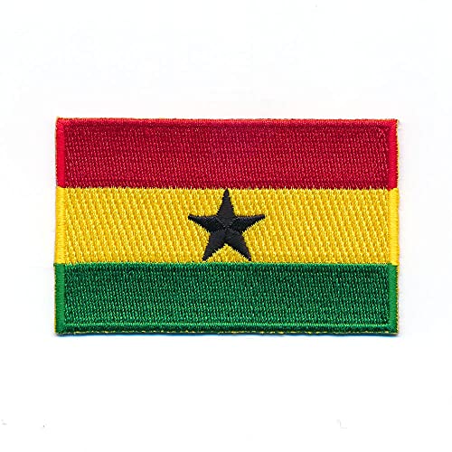 30 x 20 mm Ghana Flagge Accra Afrika Patch Edel Aufnäher Aufbügler 1190 Mini von hegibaer