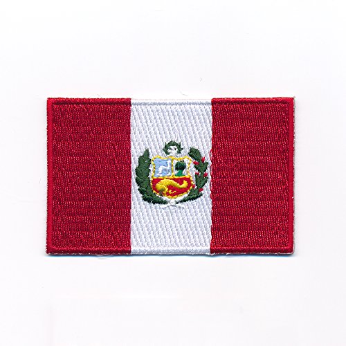 30 x 20 mm Peru Südamerika Lima Flagge Flag Patch Aufnäher Aufbügler 957 Mini von hegibaer