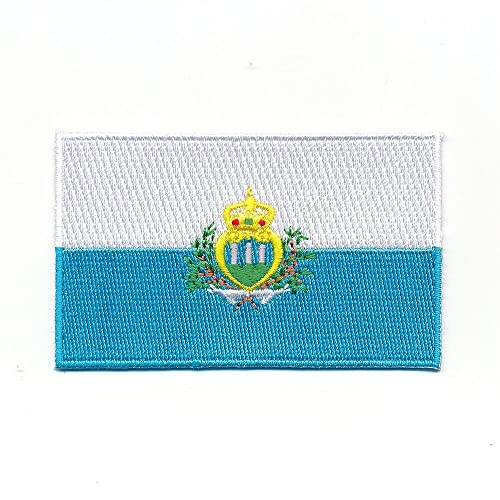 30 x 20 mm San Marino Flagge Enklave Europa Patch Aufnäher Aufbügler 1203 Mini von hegibaer