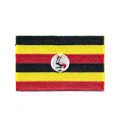 30 x 20 mm Uganda Kampala Flaggen Fahnen Patches Aufnäher Aufbügler 1236 Mini von hegibaer