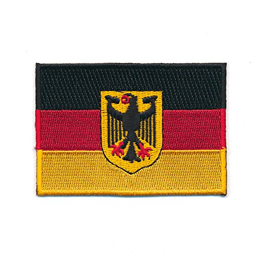 40 x 25 mm Deutschland Flagge Berlin Germany Flag Patch Aufnäher Aufbügler 0625 von hegibaer