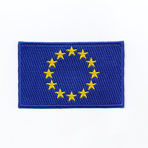 40 x 25 mm Europaflagge EU Flagge Flag Europäische Union Aufnäher Aufbügler 0933 A von hegibaer