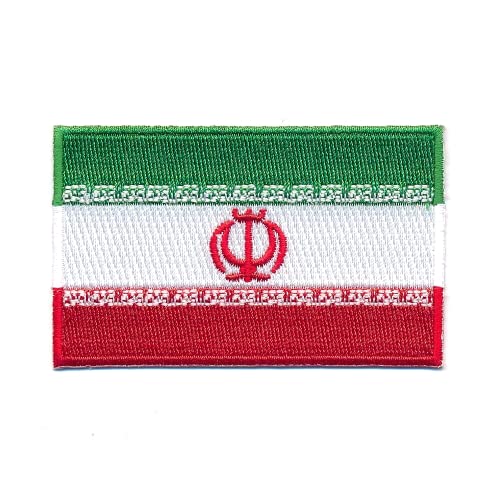 40 x 25 mm Iran Flagge Teheran Maschhad Isfahan Patch Aufnäher Aufbügler 0003 A von hegibaer