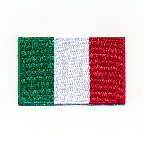40 x 25 mm Italien Italia Rom Neapel Flagge Patch Aufnäher Aufbügler 0919 A von hegibaer