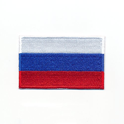 40 x 25 mm Russland Flagge Russische Föderation Flag Aufnäher Aufbügler 0961 A von hegibaer
