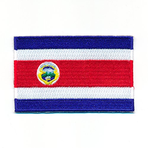 60 x 35 mm Costa Rica Flagge Flag Karibik Patch Aufnäher Aufbügler 0994 B von hegibaer