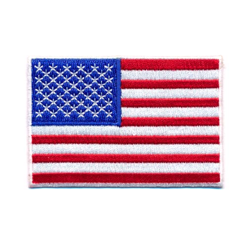 80 x 50 mm Amerika Flagge USA Flag Washington Patch Aufnäher Aufbügler 0640 X von hegibaer