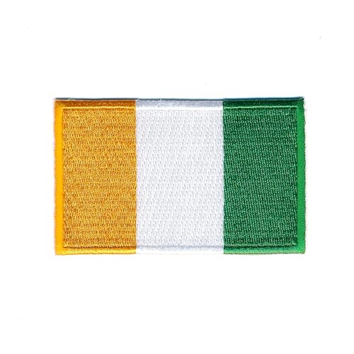 80 x 50 mm Elfenbeinküste Afrika Flagge Fahne Patch Aufnäher Aufbügler 2345 X von hegibaer