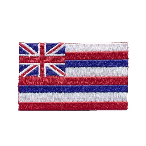 80 x 50 mm Hawaii Hilo Big Island USA Flagge Patch Aufnäher Aufbügler 2006 X von hegibaer