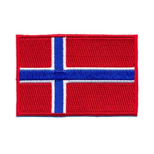 80 x 50 mm Königreich Norwegen Flagge Oslo Patch Aufnäher Aufbügler 0639 X von hegibaer