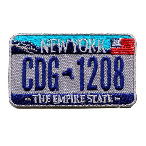 hegibaer New York Autokennzeichen USA US NY Bundesstaaten Patch Aufnäher Aufbügler 0606 von hegibaer