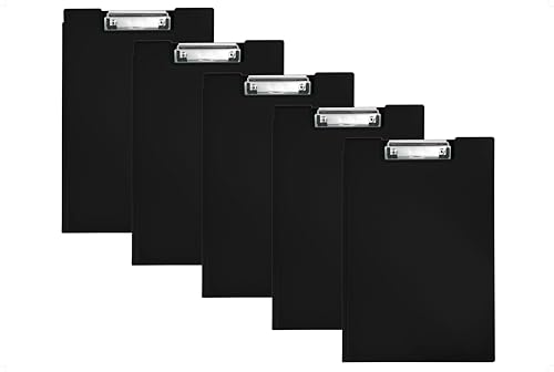 Heidemann Aufklappbare Klemmbrettmappe DIN A4 Plus Photodruck, 11100000 (Schwarz 5er Set) von heidemann GmbH & Co. KG Perfektion in Kunststoff