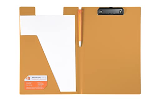Heidemann Aufklappbare Klemmbrettmappe DIN A4 Plus Photodruck, 11100000 (Warm Orange) von heidemann GmbH & Co. KG Perfektion in Kunststoff