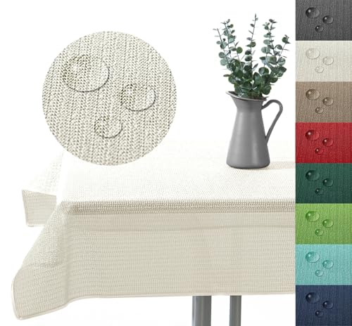 Outdoor Tischdecke Gartentischdecke wasserfest wetterbeständig rutschfest waschbar Outdoortischdecke Weichschaum Garten Balkon Camping Party Tischdeko Typ883 Creme 130x220 cm eckig Outdoor Tischdecke Gartentischdecke wasserfest wetterbeständig rutschfest waschbar Outdoortischdecke Weichschaum Garten Balkon Camping Party Tischdeko Typ883 Creme 130x220 cm eckig von heimtexland