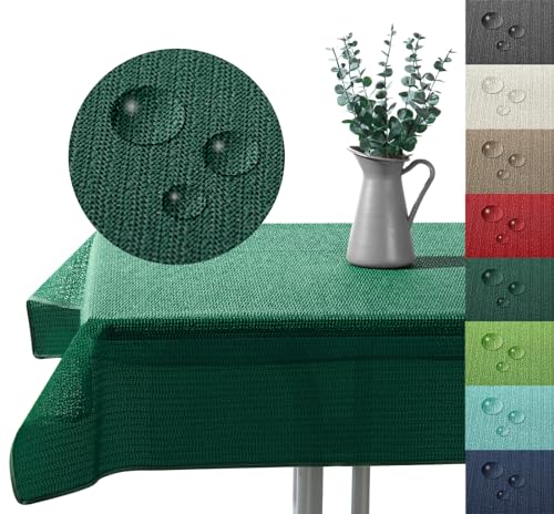 Outdoor Tischdecke Gartentischdecke wasserfest wetterbeständig rutschfest waschbar Outdoortischdecke Weichschaum Garten Balkon Camping Party Tischdeko Typ883 dunkelgrün 130x160 cm eckig Outdoor Tischdecke Gartentischdecke wasserfest wetterbeständig rutschfest waschbar Outdoortischdecke Weichschaum Garten Balkon Camping Party Tischdeko Typ883 dunkelgrün 130x160 cm eckig von heimtexland