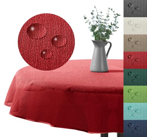 Outdoor Tischdecke Gartentischdecke wasserfest wetterbeständig rutschfest waschbar Outdoortischdecke Weichschaum Garten Balkon Camping Party Tischdeko Typ883 rot 160x220 cm oval Outdoor Tischdecke Gartentischdecke wasserfest wetterbeständig rutschfest waschbar Outdoortischdecke Weichschaum Garten Balkon Camping Party Tischdeko Typ883 rot 160x220 cm oval von heimtexland