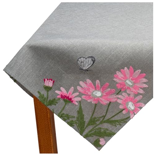 Tischdecke Leinen-Optik Bestickt Deko Esszimmer Serie Margariten Blumen Tischwäsche grau Stickerei Schmetterling Tischdeko Frühling Typ886 Mitteldecke 85x85 cm rosa Tischdecke Leinen-Optik Bestickt Deko Esszimmer Serie Margariten Blumen Tischwäsche grau Stickerei Schmetterling Tischdeko Frühling Typ886 Mitteldecke 85x85 cm rosa von heimtexland