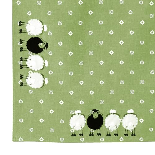 Tischdecke Schwarzes Schaf Ostern Deko Tischwäsche mit Applikation Leinen-Optik Bestickt Osterdeko Gedeckter Tisch Tischdeko Typ885 Mitteldecke 85x85 cm grün Tischdecke Schwarzes Schaf Ostern Deko Tischwäsche mit Applikation Leinen-Optik Bestickt Osterdeko Gedeckter Tisch Tischdeko Typ885 Mitteldecke 85x85 cm grün von heimtexland