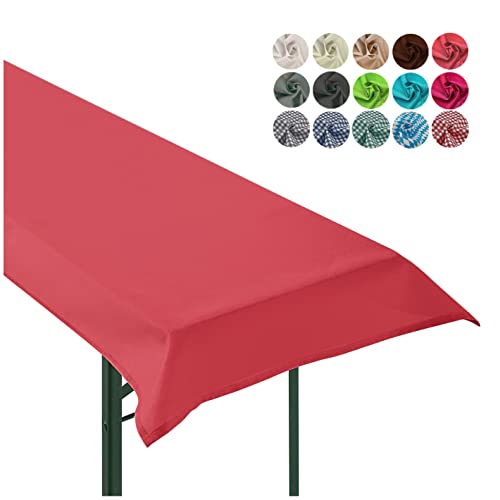 heimtexland ® Tischdecke Bierzeltgarnitur Biertischdecke Garten Tischdeko Party Event Dekoration Typ861 Rot 90x240 cm von heimtexland