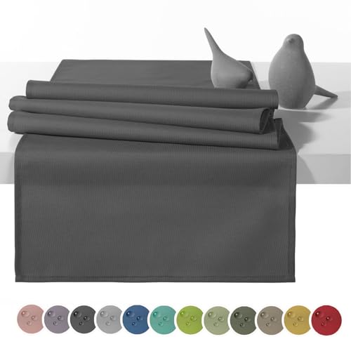 heimtexland Outdoor Tischläufer Garten Tischdecke 45x145 Tischdeko wasserabweisend wetterfest UV-beständig Typ551 Anthrazit heimtexland Outdoor Tischläufer Garten Tischdecke 45x145 Tischdeko wasserabweisend wetterfest UV-beständig Typ551 Anthrazit von heimtexland