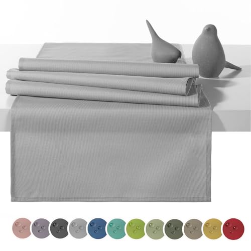 heimtexland Outdoor Tischläufer Garten Tischdecke 45x145 Tischdeko wasserabweisend wetterfest UV-beständig Typ551 Hellgrau heimtexland Outdoor Tischläufer Garten Tischdecke 45x145 Tischdeko wasserabweisend wetterfest UV-beständig Typ551 Hellgrau von heimtexland