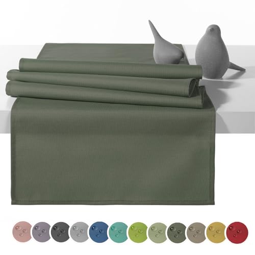 heimtexland Outdoor Tischläufer Garten Tischdecke 45x145 Tischdeko wasserabweisend wetterfest UV-beständig Typ551 Oliv heimtexland Outdoor Tischläufer Garten Tischdecke 45x145 Tischdeko wasserabweisend wetterfest UV-beständig Typ551 Oliv von heimtexland