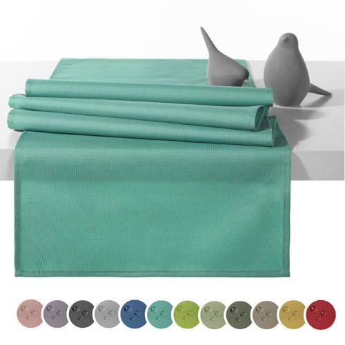 heimtexland Outdoor Tischläufer Garten Tischdecke 45x145 Tischdeko wasserabweisend wetterfest UV-beständig Typ551 Türkis heimtexland Outdoor Tischläufer Garten Tischdecke 45x145 Tischdeko wasserabweisend wetterfest UV-beständig Typ551 Türkis von heimtexland