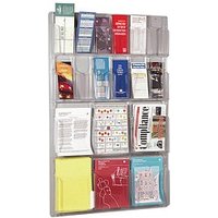 helit Wandprospekthalter transparent DIN A4, 1/3 DIN A4 helit Wandprospekthalter transparent DIN A4, 1/3 DIN A4 von helit