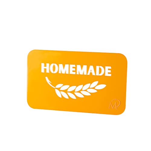 Brot-Schablone und Mehlschablone "Homemade" 140x68 mm für Sauerteig, Brot, Kuchen, Schablonen zum Dekorieren, Backzubehör, Stencil von hello sweety