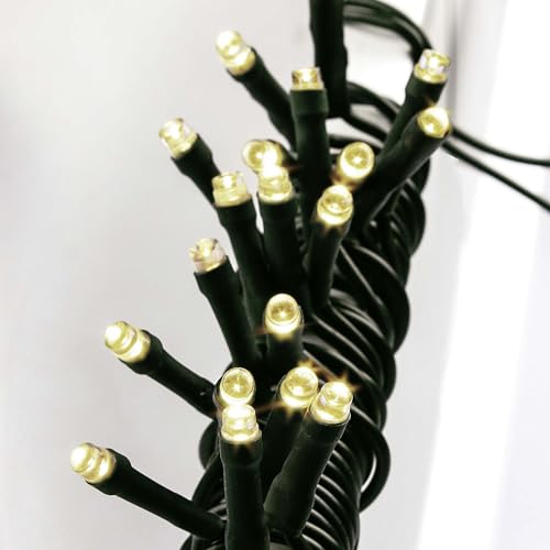 hellum LED mini Lichterkette innen, 5,1m Lichtlänge 35 LED Lichterkette innen, klassisch warmweiß, mit Stecker, für Weihnachtsbaum Kabel grün Stecker 1,5m, 577563 von hellum