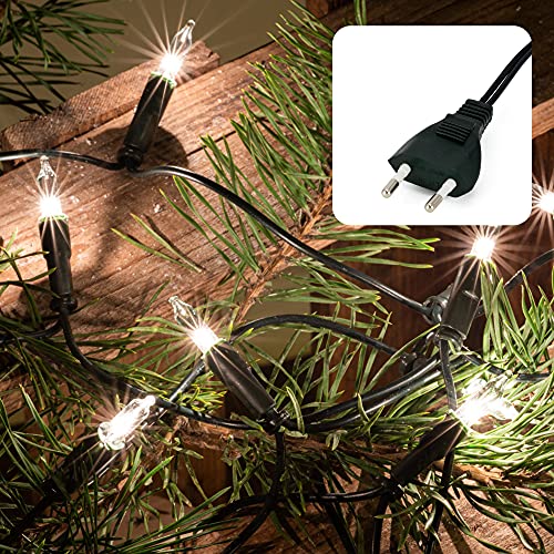 Hellum Lichterkette innen, Weihnachtslichter, 20 warme, helle Lampen, beleuchtete Länge 2,85m, Kabelfarbe grün, 832013 Hellum Lichterkette innen, Weihnachtslichter, 20 warme, helle Lampen, beleuchtete Länge 2,85m, Kabelfarbe grün, 832013 von hellum