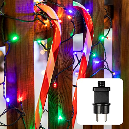 hellum LED Lichterkette Außen oder Innen I Lichterkette Bunt I Lichterkette LED strombetrieben mit 80 LED I Weihnachtsbaumbeleuchtung mit Kabel in Grün I 560503 von hellum