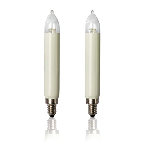Hellum LED Ersatz-Kerzen für Weihnachtsbaum Kerzen Lichterketten innen und außen, 2 Stück 8-55V 0,5W Schaftkerze für Lichterketten mit 4-30 Brennstellen, ø15mm E10/ 8-55V/ 0,5W/ 15 Lumen 902044 Hellum LED Ersatz-Kerzen für Weihnachtsbaum Kerzen Lichterketten innen und außen, 2 Stück 8-55V 0,5W Schaftkerze für Lichterketten mit 4-30 Brennstellen, ø15mm E10/ 8-55V/ 0,5W/ 15 Lumen 902044 von hellum