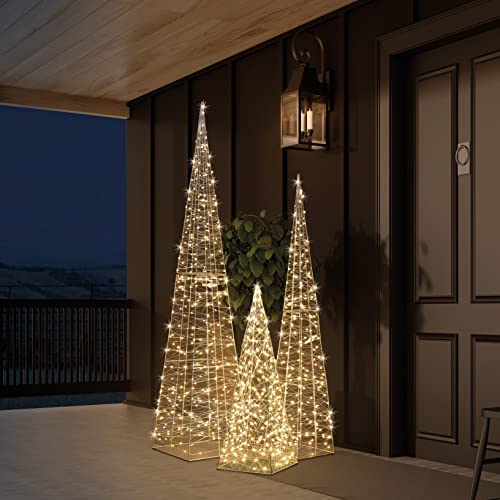 Hellum LED-Deko-Pyramide, 150 cm Hoch mit 400 warmweiße LEDs, Weihnachten Deko für Innen und außen, Leuchtpyramide, Tranformator mit Zuleitung 5m und Timer 578652 Hellum LED-Deko-Pyramide, 150 cm Hoch mit 400 warmweiße LEDs, Weihnachten Deko für Innen und außen, Leuchtpyramide, Tranformator mit Zuleitung 5m und Timer 578652 von hellum