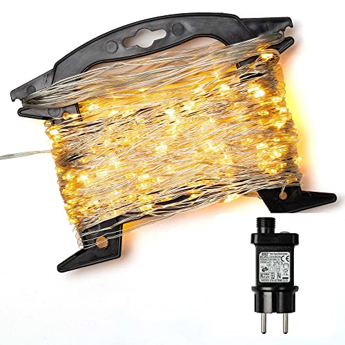 hellum LED Lichterkette außen Kupferkabel 100 warm-weiße LED beleuchtet 19,8m Lichterkette mit Timer+Trafo+Aufrollhilfe für Kinderzimmer Garten Balkon Party Hochzeit Weihnachten Innen+Außen 578942 hellum LED Lichterkette außen Kupferkabel 100 warm-weiße LED beleuchtet 19,8m Lichterkette mit Timer+Trafo+Aufrollhilfe für Kinderzimmer Garten Balkon Party Hochzeit Weihnachten Innen+Außen 578942 von hellum